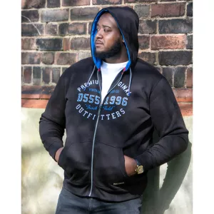 Sweat Hoody Zippé noir de 3XL à 8XL - Premium-5XL