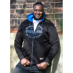 Sweat Hoody Zippé noir de 3XL à 8XL - Premium-3XL