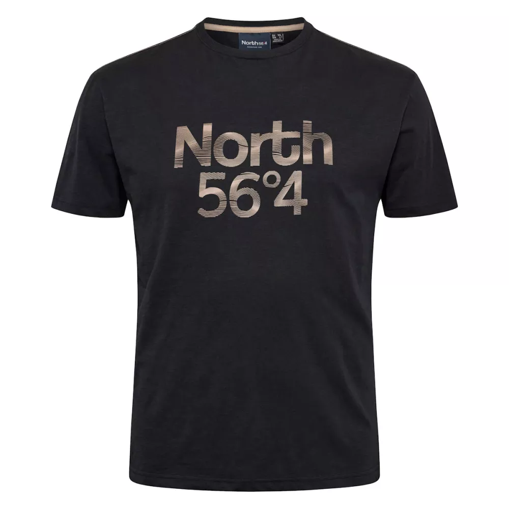 North 56°4 T-shirt manche courte noir 3XL à 8XL - NORTH-3XL