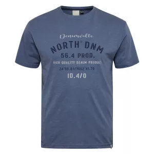 North 56DENIM T-shirt manche courte bleu admiral 3XL à 8XL - North 56 DNM