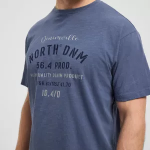 North 56DENIM T-shirt manche courte bleu admiral 3XL à 8XL - North 56 DNM-3XL