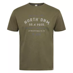 North 56DENIM T-shirt manche courte vert olive 3XL à 8XL - North 56 DNM