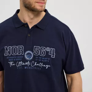 North 56°4 Polo bleu marine de 3XL à 10XL-10XL