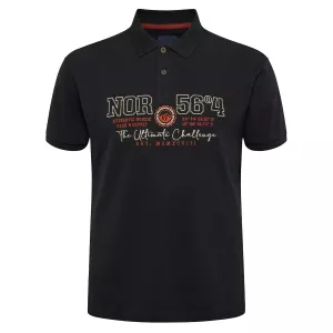 North 56°4 Polo noir de 3XL à 10XL