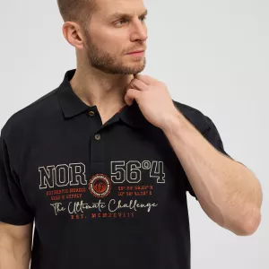 North 56°4 Polo noir de 3XL à 10XL-3XL