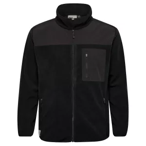 Veste polaire bimatière noir de 3XL à 8XL-4XL