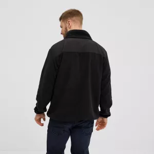 Veste polaire bimatière noir de 3XL à 8XL-3XL