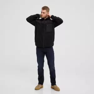 Veste polaire bimatière noir de 3XL à 8XL-4XL