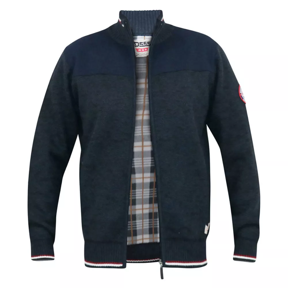 Pull cardigan Zippé Mélange de bleu de 3XL à 8XL - ABERDARE -3XL