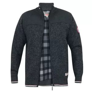 Pull cardigan Zippé Mélange de gris foncé de 3XL à 8XL - ABERDARE 
