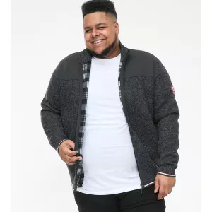 Pull cardigan Zippé Mélange de gris foncé de 3XL à 8XL - ABERDARE -7XL