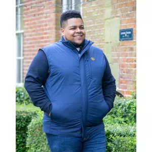 Veste sans manche matelassée bleu marine de 3XL à 6XL-5XL