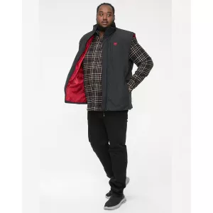 Veste sans manche matelassée noir de 3XL à 6XL-5XL