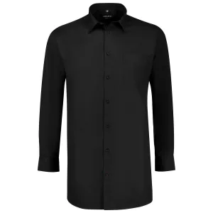 Chemise manche longue business noire modèle JOHN