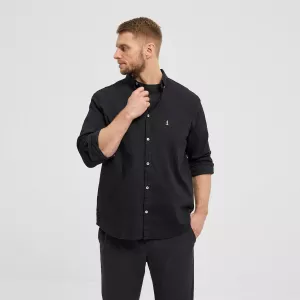 Chemise noire manche longue hyper stretch-7XL