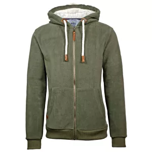 Veste en polaire zippé vert olive de 3XL à 10XL