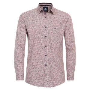 Chemise manche longue Motif rouge orange Floral de 2XL à 6XL-3XL