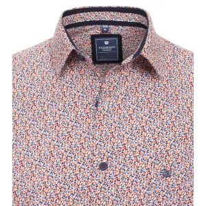 Chemise manche longue Motif rouge orange Floral de 2XL à 6XL-3XL