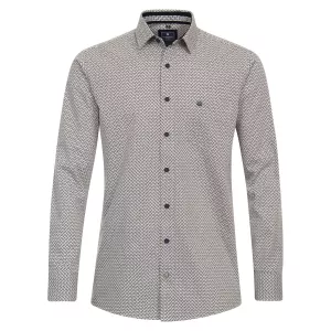 Chemise manche longue Motif marron de 2XL à 6XL