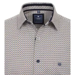 Chemise manche longue Motif marron de 2XL à 6XL-5XL