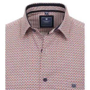 Chemise manche longue Motif rouge orange de 2XL à 6XL-3XL