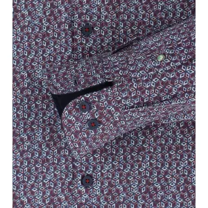 Chemise manche longue Motif aubergine de 2XL à 6XL-5XL