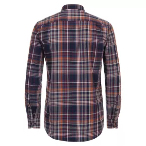 Chemise manche longue carreaux bordeaux orange marine  de 2XL à 6XL-4XL