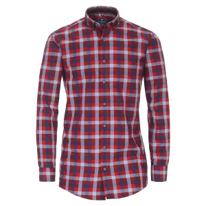 Chemise manche longue carreaux rouge bleu marine de 2XL à 6XL