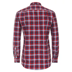Chemise manche longue carreaux rouge bleu marine de 2XL à 6XL-5XL
