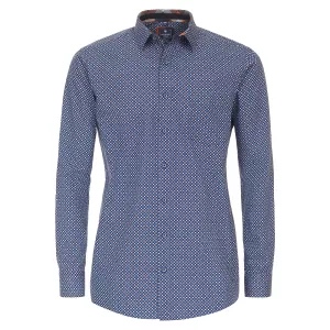 Chemise manche longue bleue motif de 2XL à 6XL