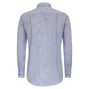 Chemise manche longue petit motif bleu de 2XL à 6XL-6XL