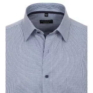 Chemise manche longue petit motif bleu de 2XL à 6XL-4XL
