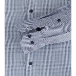 Chemise manche longue petit motif bleu de 2XL à 6XL-4XL