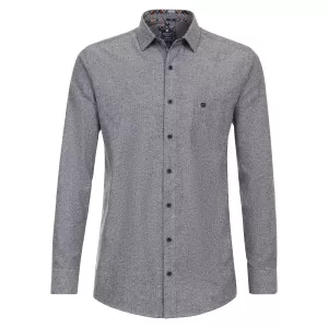 Chemise manche longue en flanelle Mélange de bleu marine