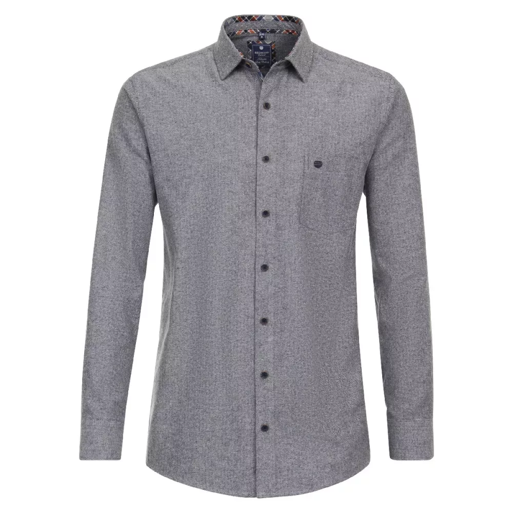 Chemise manche longue en flanelle Mélange de bleu marine de 2XL à 6XL-6XL