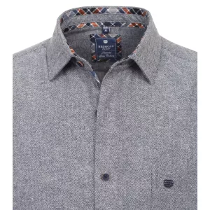 Chemise manche longue en flanelle Mélange de bleu marine de 2XL à 6XL-6XL