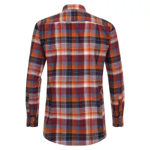 Chemise en flanelle carreaux rouge bleu marine-5XL