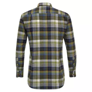 Chemise en flanelle carreaux vert  bleu marine-2XL