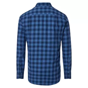 Chemise manche longue en flanelle carreaux bleu marine bleu de 2XL à 6XL-6XL