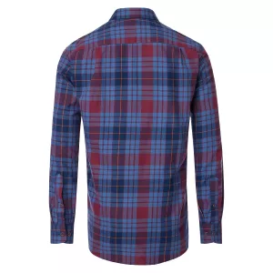 Chemise manche longue en flanelle tartan rouge et bleu de 2XL à 6XL-4XL