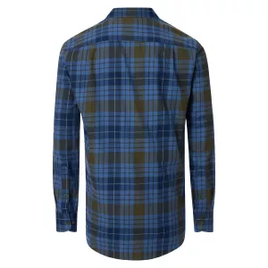 Chemise manche longue en flanelle tartan vert et bleu de 2XL à 6XL-6XL