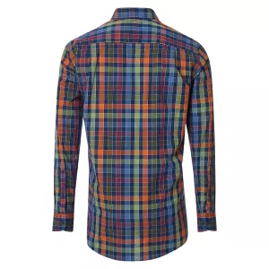 Chemise manche longue carreaux bleu orange vert de 2XL à 6XL-5XL