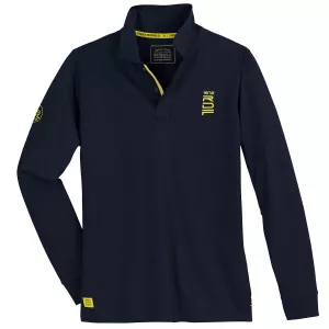 Polo manche longue bleu nuit de 3XL à 10XL