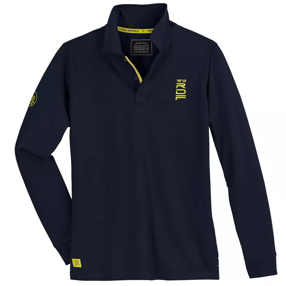 Polo manche longue bleu nuit de 3XL à 10XL-5XL