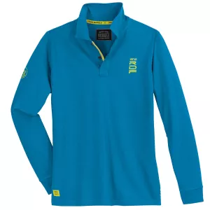 Polo manche longue bleu pacifique de 3XL à 10XL