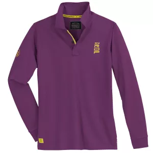 Polo manche longue prune de 3XL à 10XL