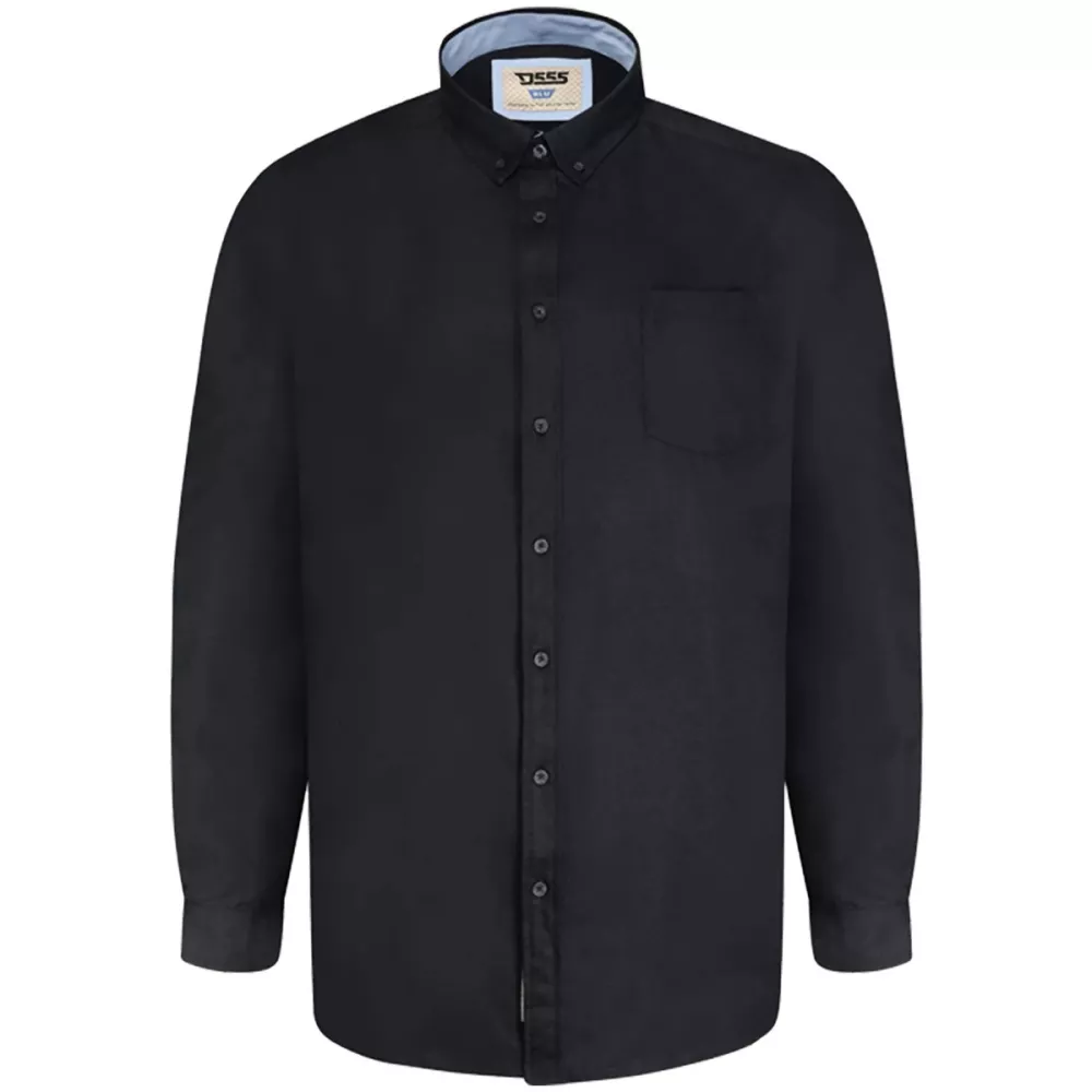 Chemise noire manche longue de 2XL à 8XL-6XL