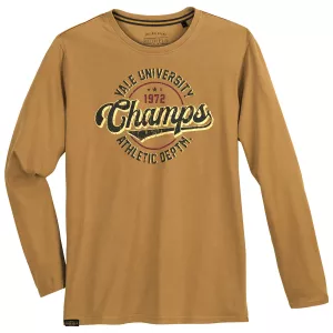 T-shirt manche longue jaune curry de 3XL à 8XL