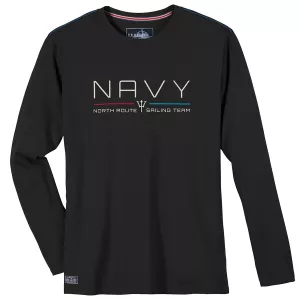 T-shirt maritime manche longue noir-6XL