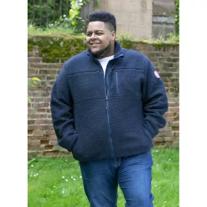 Veste sherpa polaire bleu marine de 3XL à 8XL-3XL
